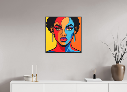 60 x 60 cm, Forex, gerahmt Eichenholz schwarz Dual Radiance