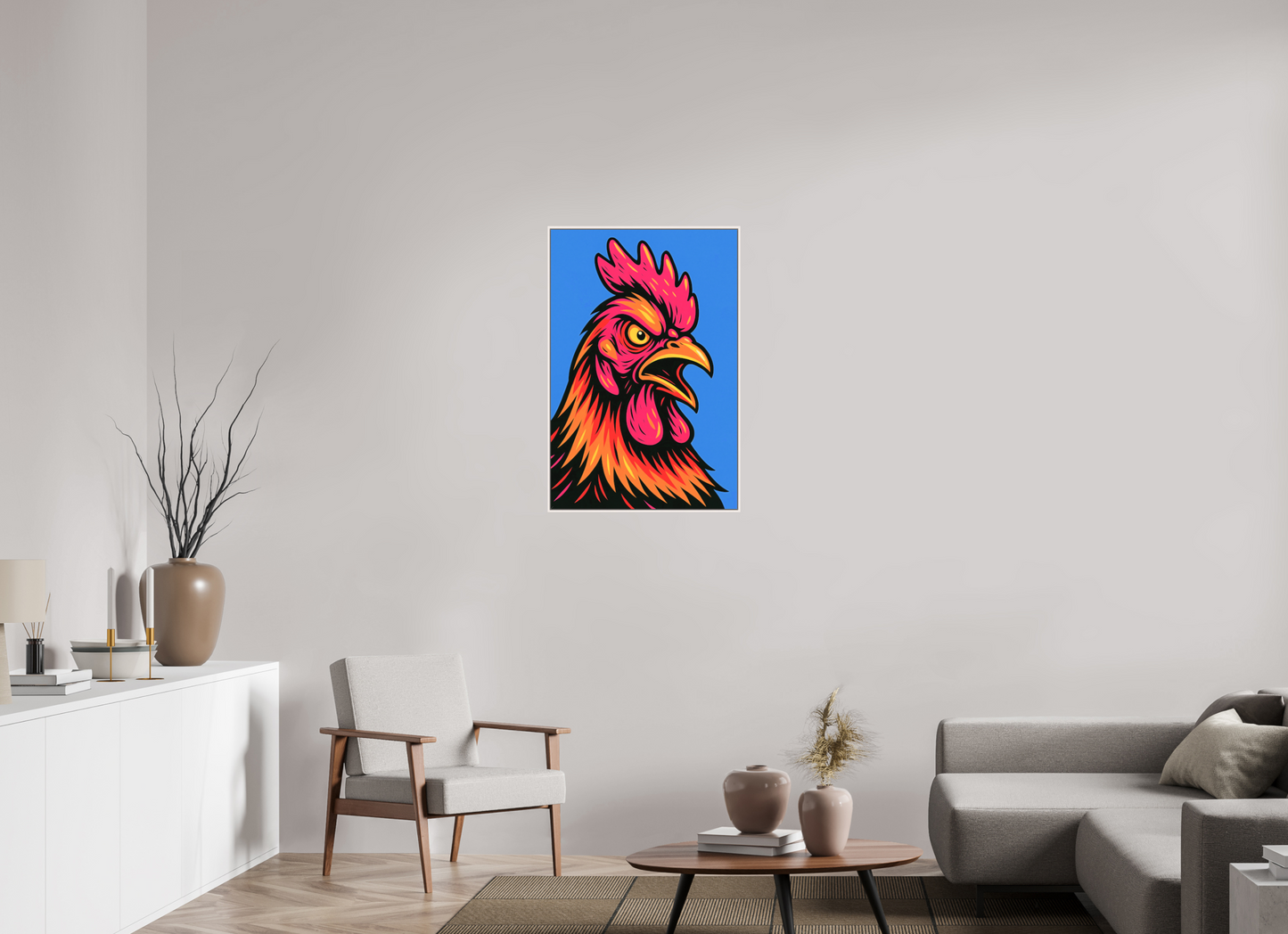 60 x 90 cm, Forex, gerahmt Ahornholz weiß Crimson Crown