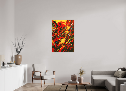 70 x 105 cm, Forex, gerahmt Ahornholz weiß Inferno City