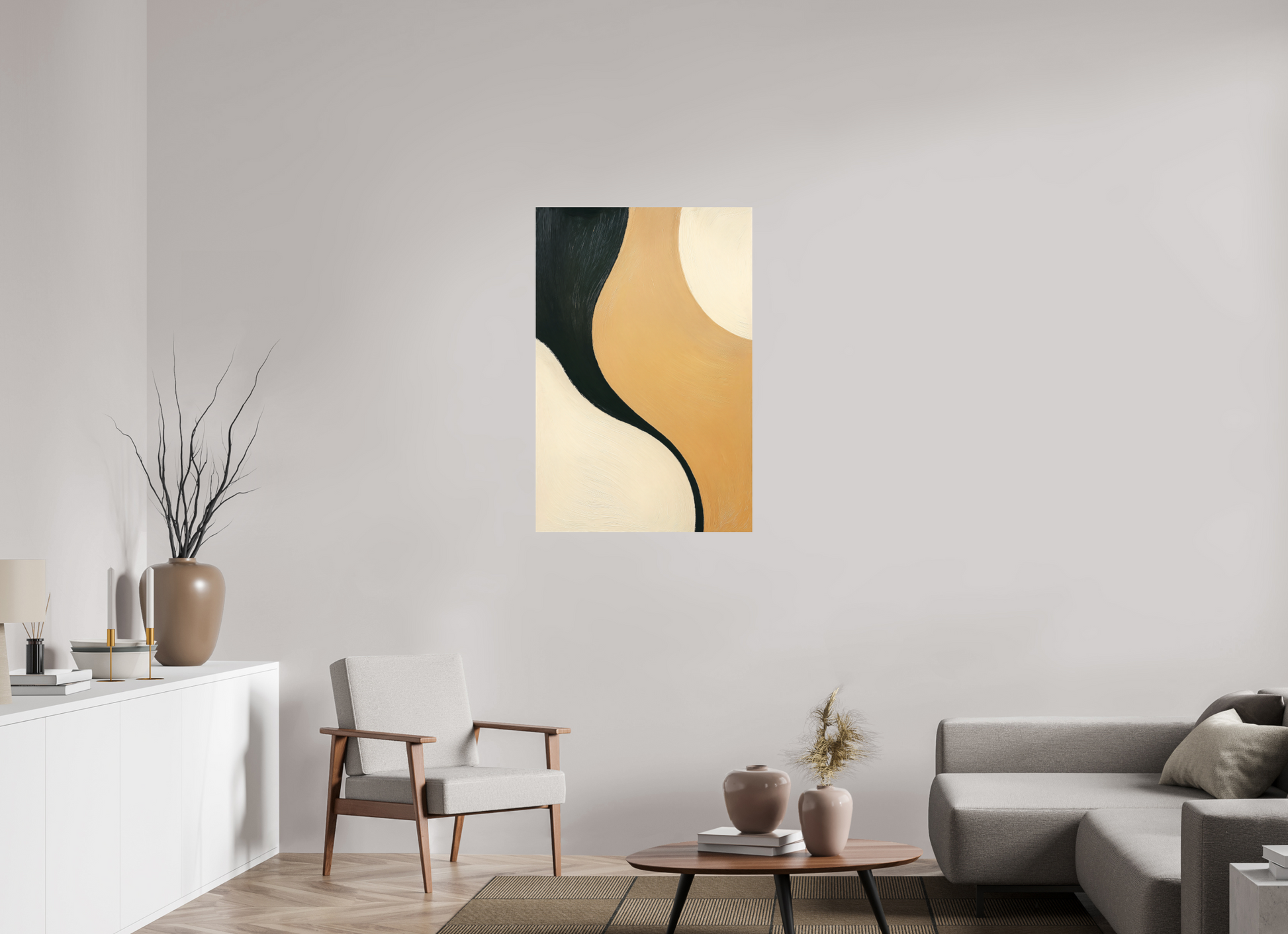 70 x 105 cm, Forex o. Rahmen Trio Flow