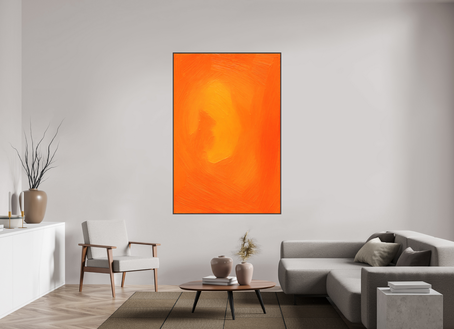 120 x 180 cm, Forex, gerahmt Erlenholz braun Amber Flow