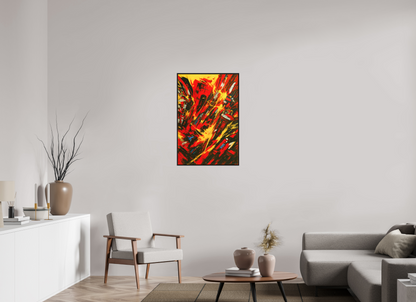 60 x 90 cm, Forex, gerahmt Eichenholz schwarz Inferno City