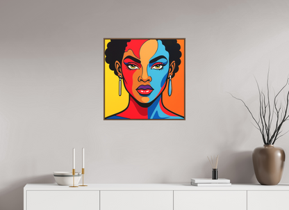 60 x 60 cm, Forex, gerahmt Nussbaumholz Dual Radiance