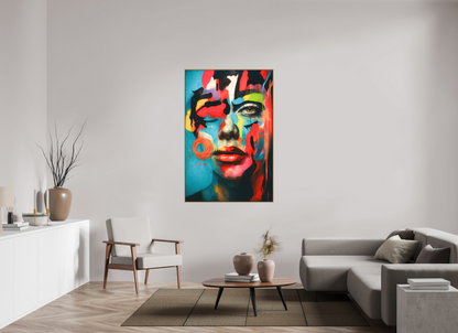 100 x 150 cm, Forex, gerahmt Eichenholz Natur Chromatic Gaze