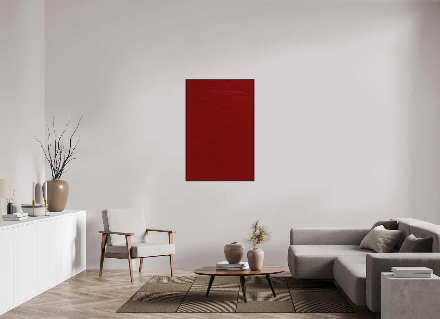80 x 120 cm, Forex, gerahmt Erlenholz braun Crimson Lineage