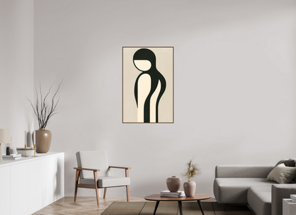 70 x 105 cm, Forex, gerahmt Nussbaumholz Grace in Line