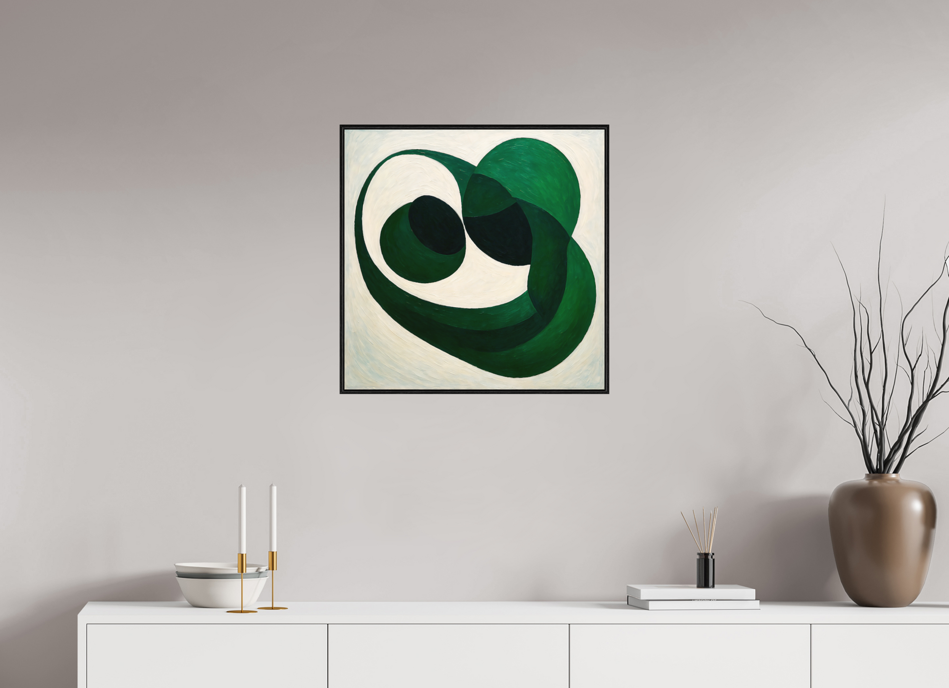 60 x 60 cm, Forex, gerahmt Eichenholz schwarz Obsidian Drift