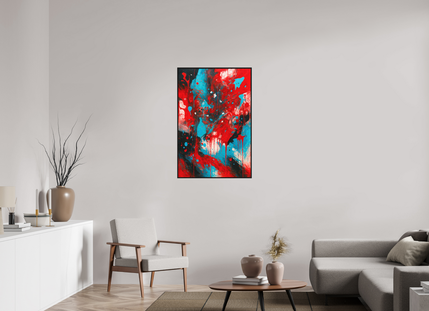 70 x 105 cm, Forex, gerahmt Eichenholz schwarz Vivid Motion