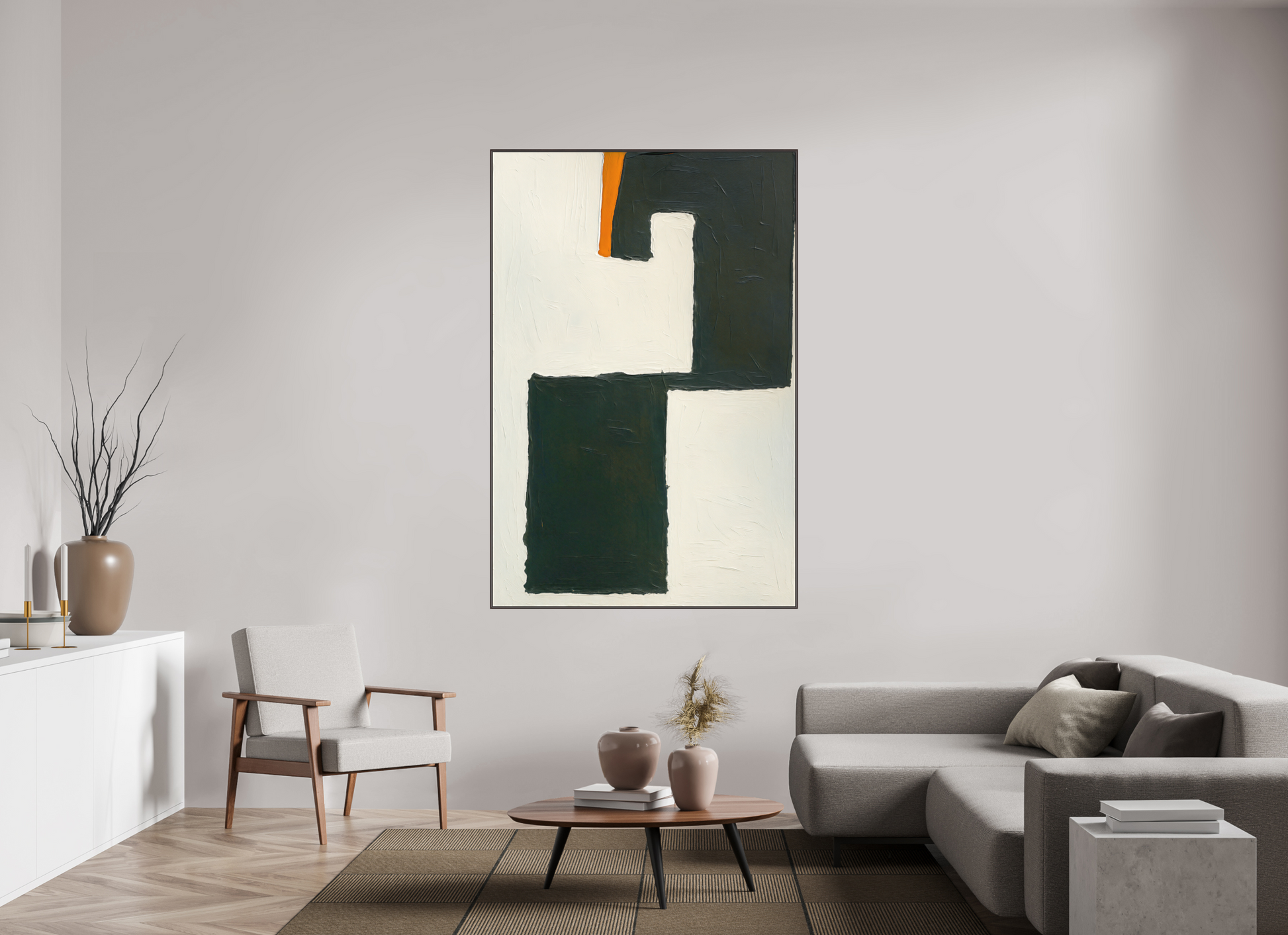 120 x 180 cm, Forex, gerahmt Erlenholz braun Urban Pulse