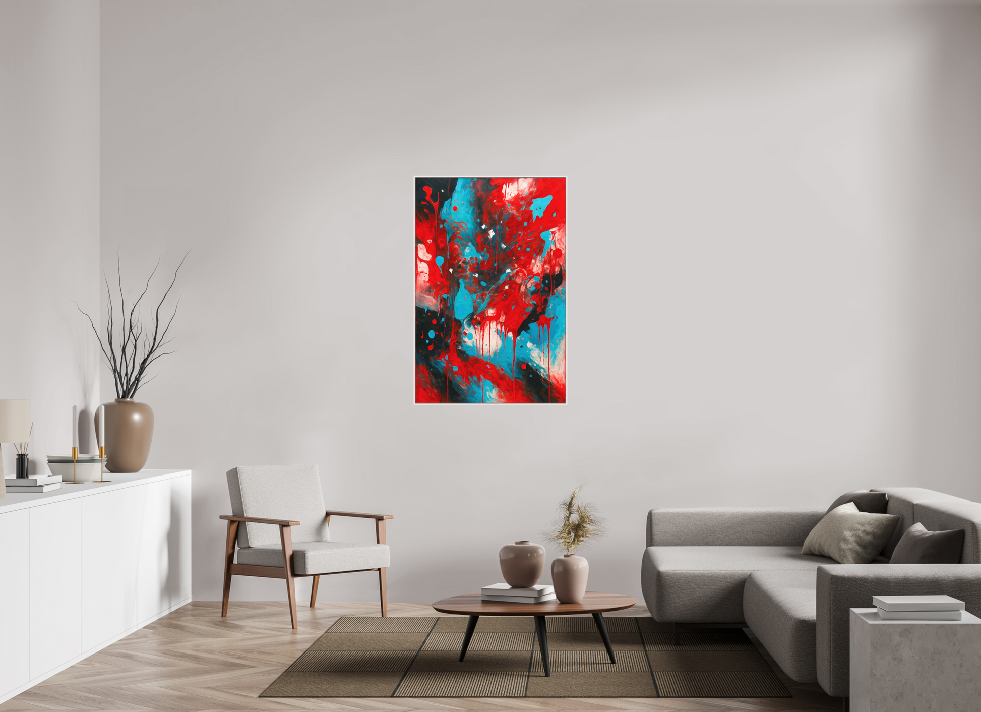 80 x 120 cm, Forex, gerahmt Ahornholz weiß Vivid Motion