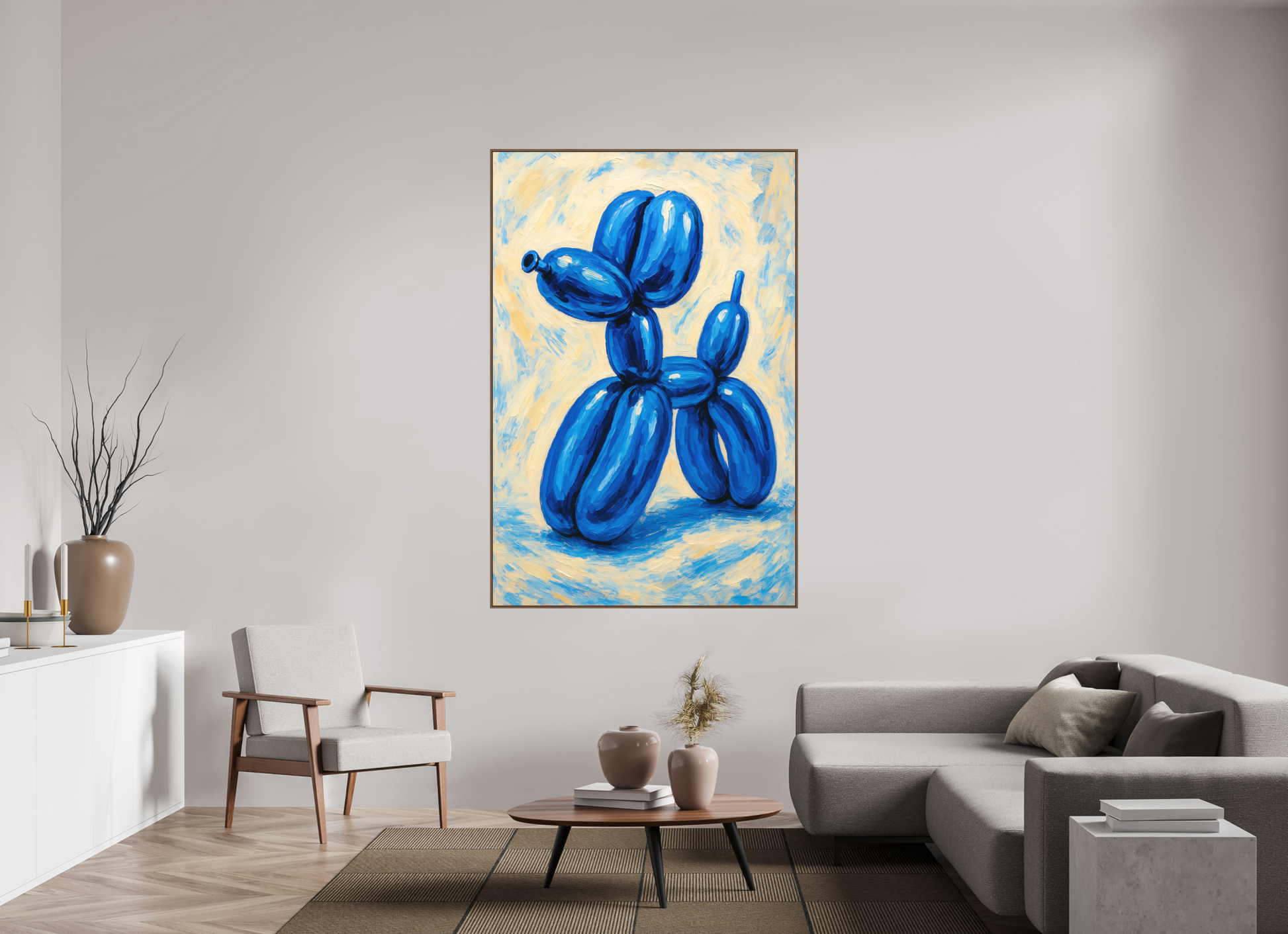 120 x 180 cm, Forex, gerahmt Nussbaumholz Playful Grace