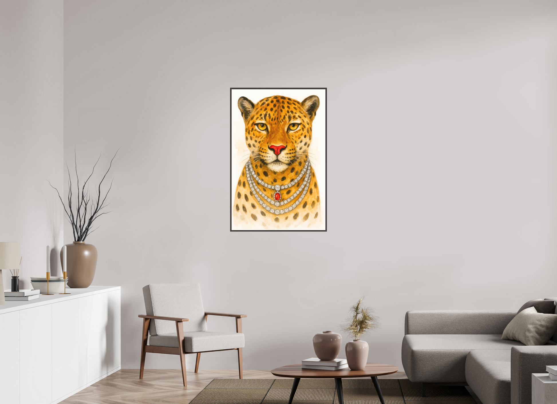 70 x 105 cm, Forex, gerahmt Erlenholz braun Golden Regent