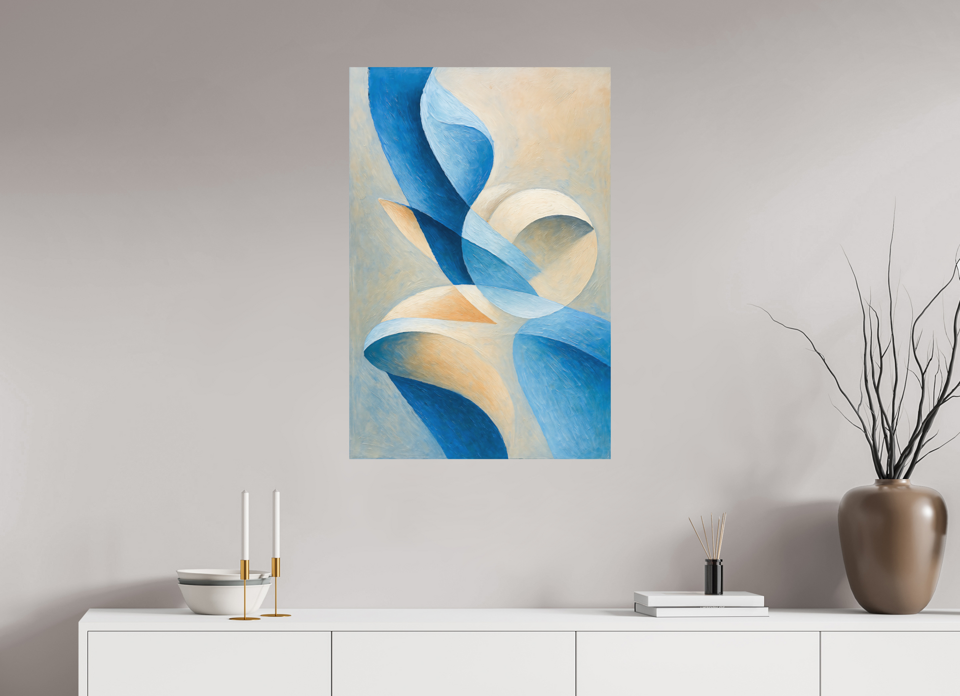 60 x 90 cm, Forex o. Rahmen Cerulean Flow