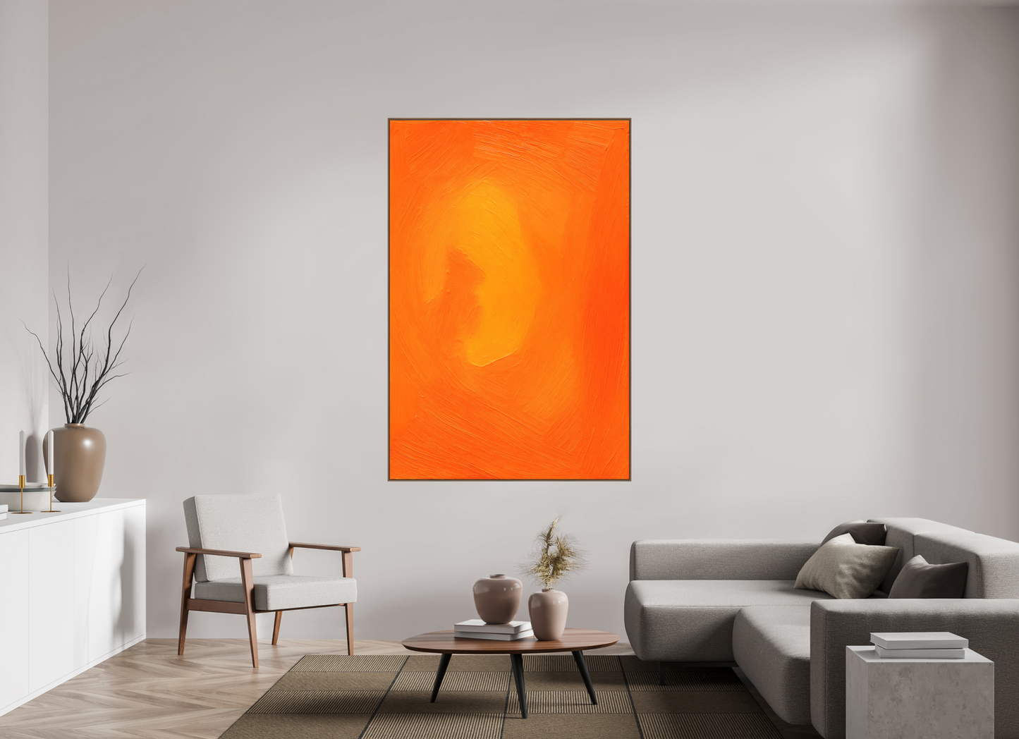 120 x 180 cm, Forex, gerahmt Nussbaumholz Amber Flow