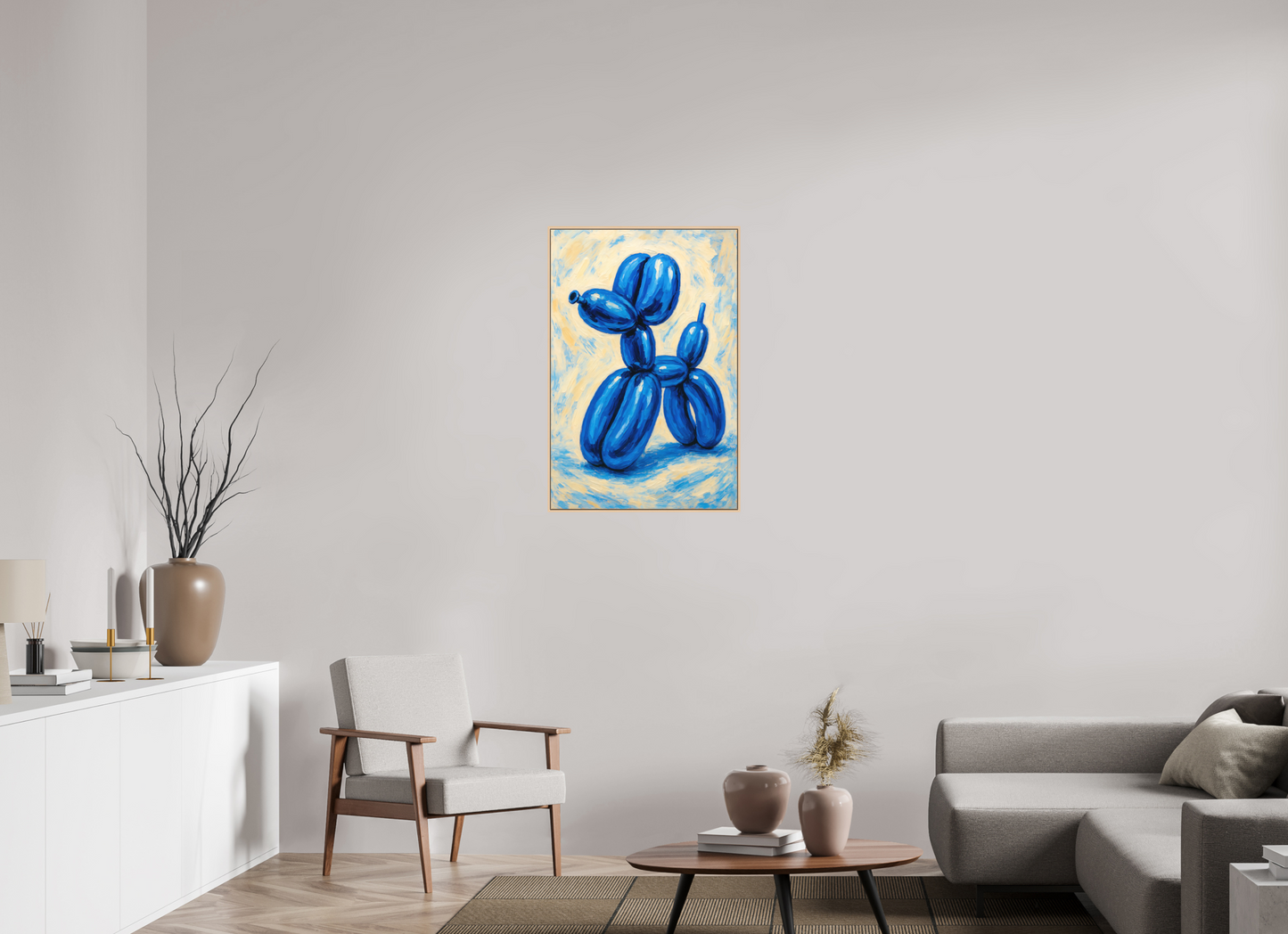 60 x 90 cm, Forex, gerahmt Ahornholz Natur Playful Grace
