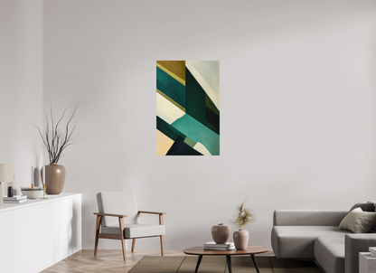 70 x 105 cm, Forex o. Rahmen Emerald Geometry