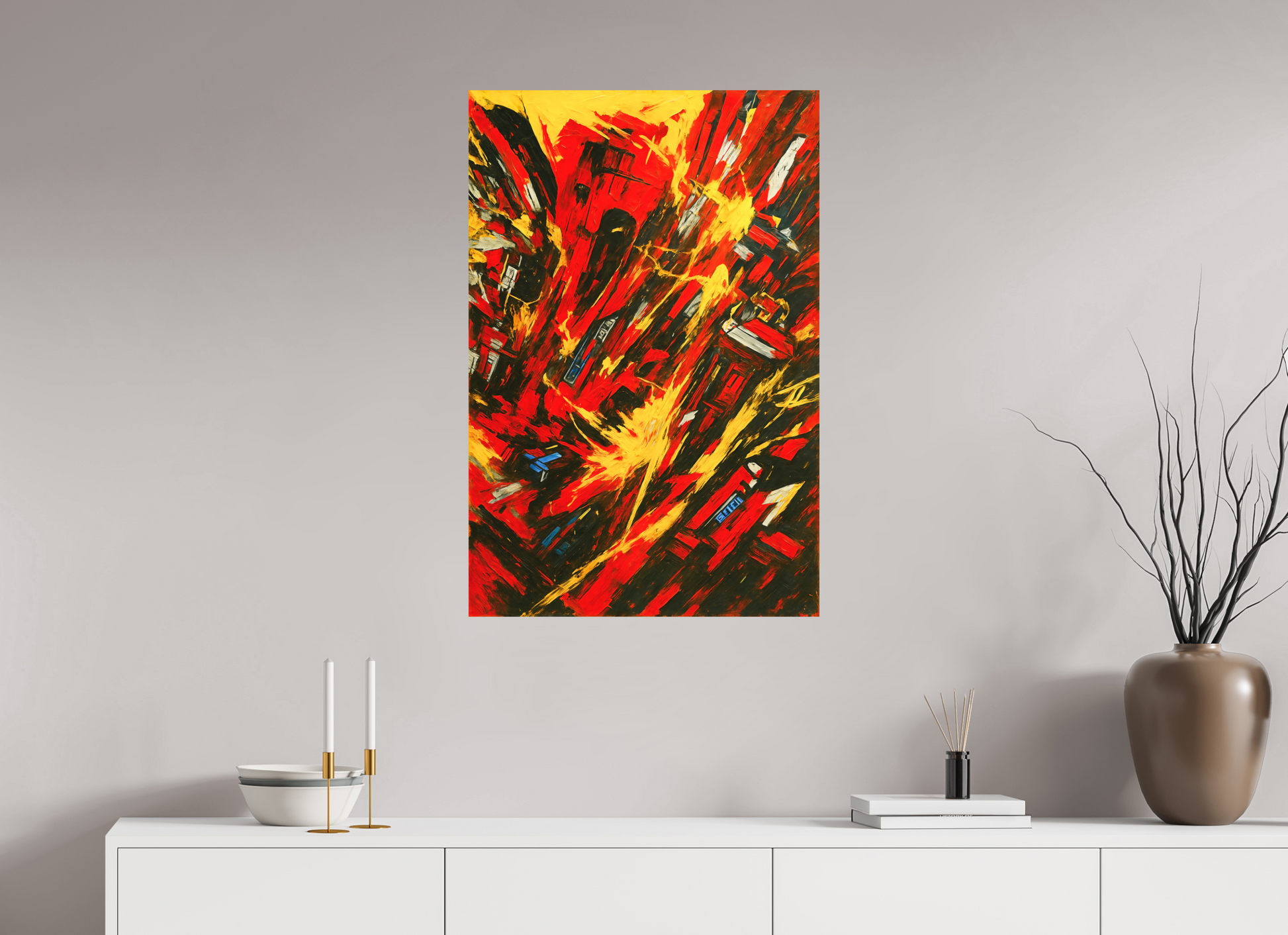 60 x 90 cm, Forex o. Rahmen Inferno City