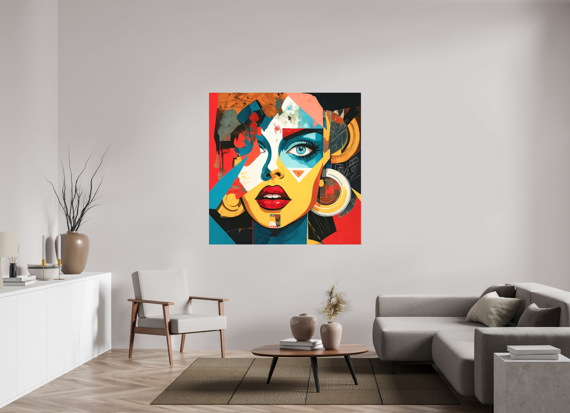 140 x 140 cm, Forex o. Rahmen Chromatic Muse