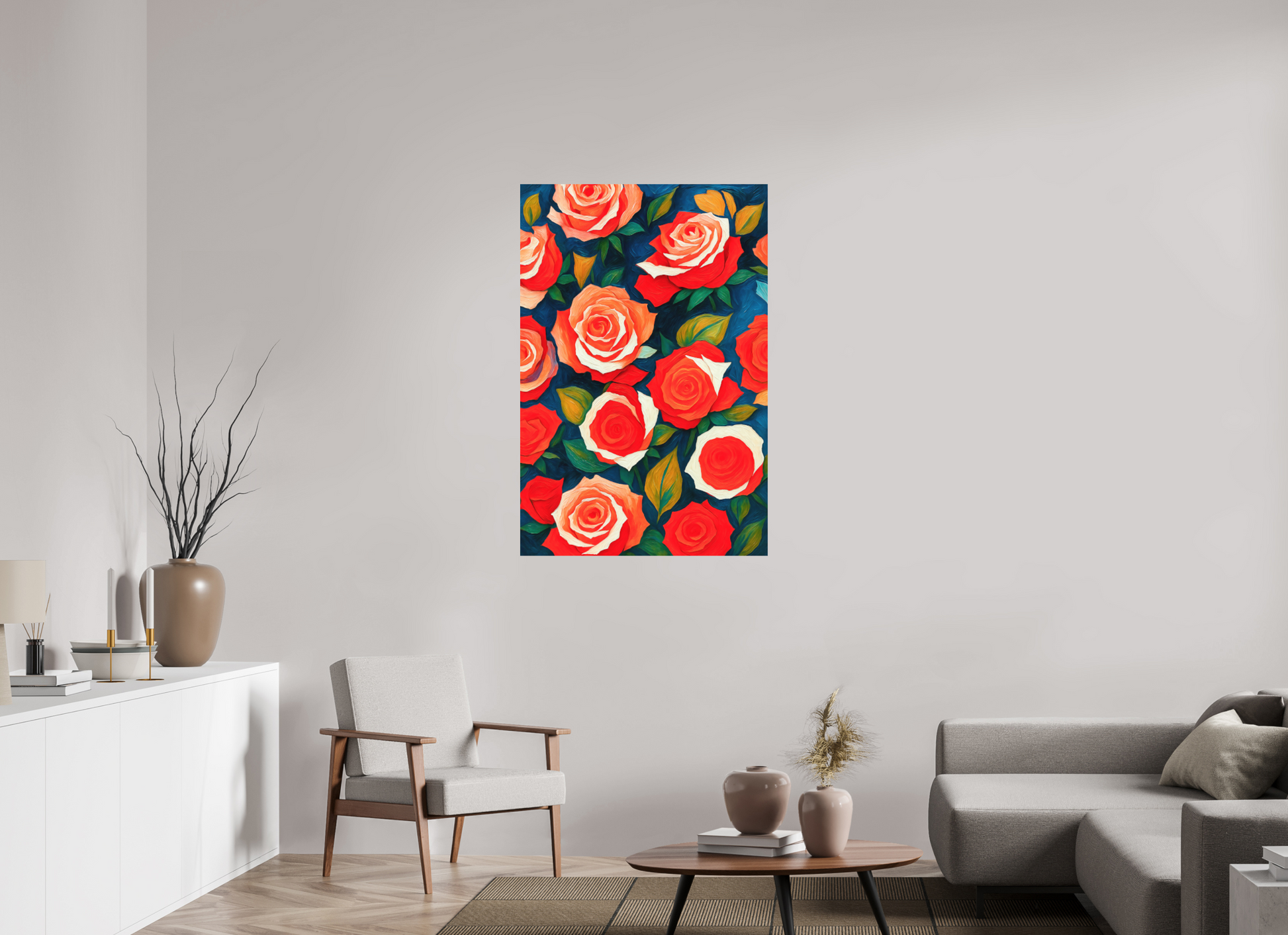 80 x 120 cm, Forex o. Rahmen Rose Harmony