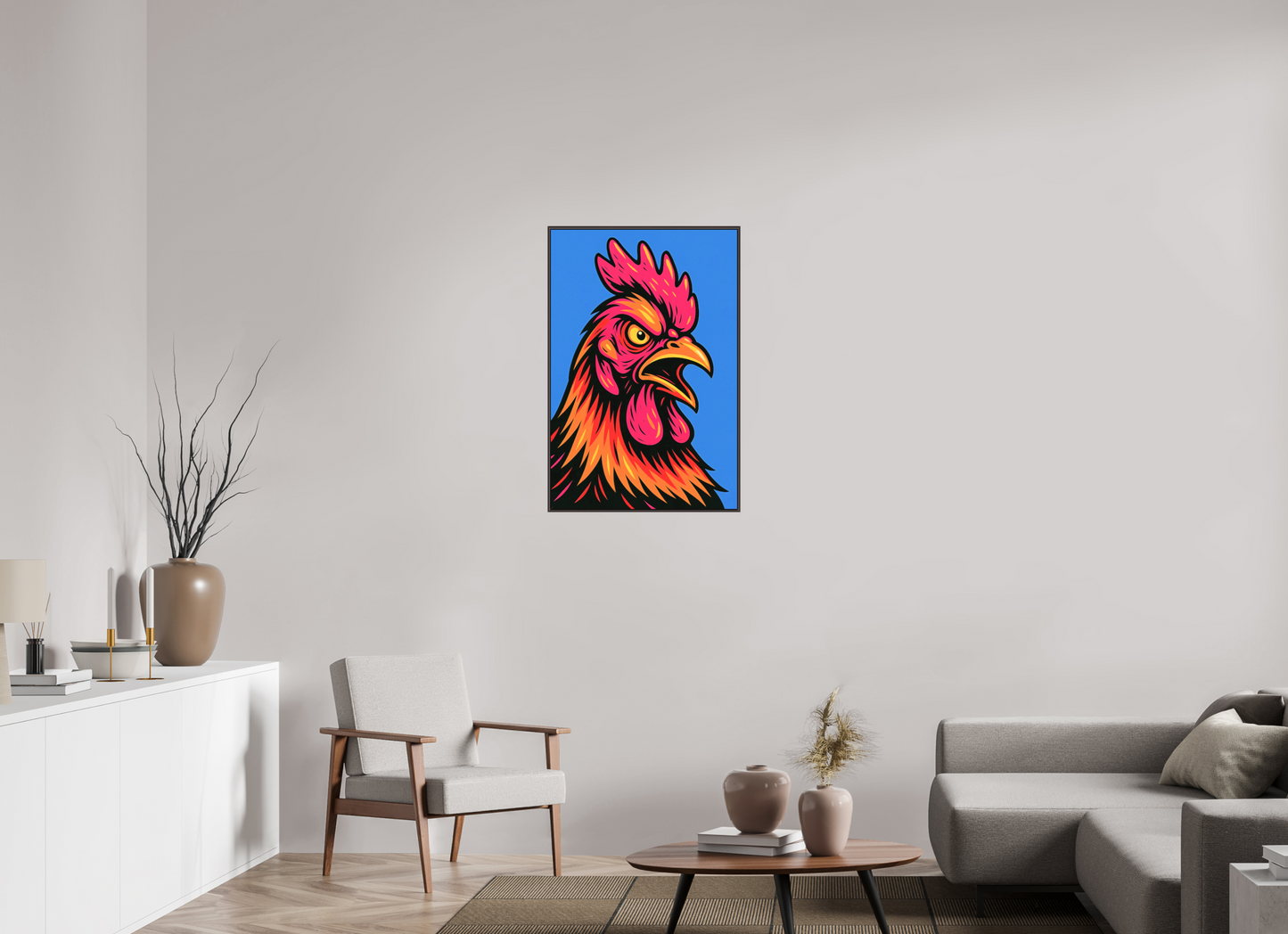 60 x 90 cm, Forex, gerahmt Erlenholz braun Crimson Crown