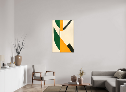 70 x 105 cm, Forex, gerahmt Ahornholz weiß Verdant Axis