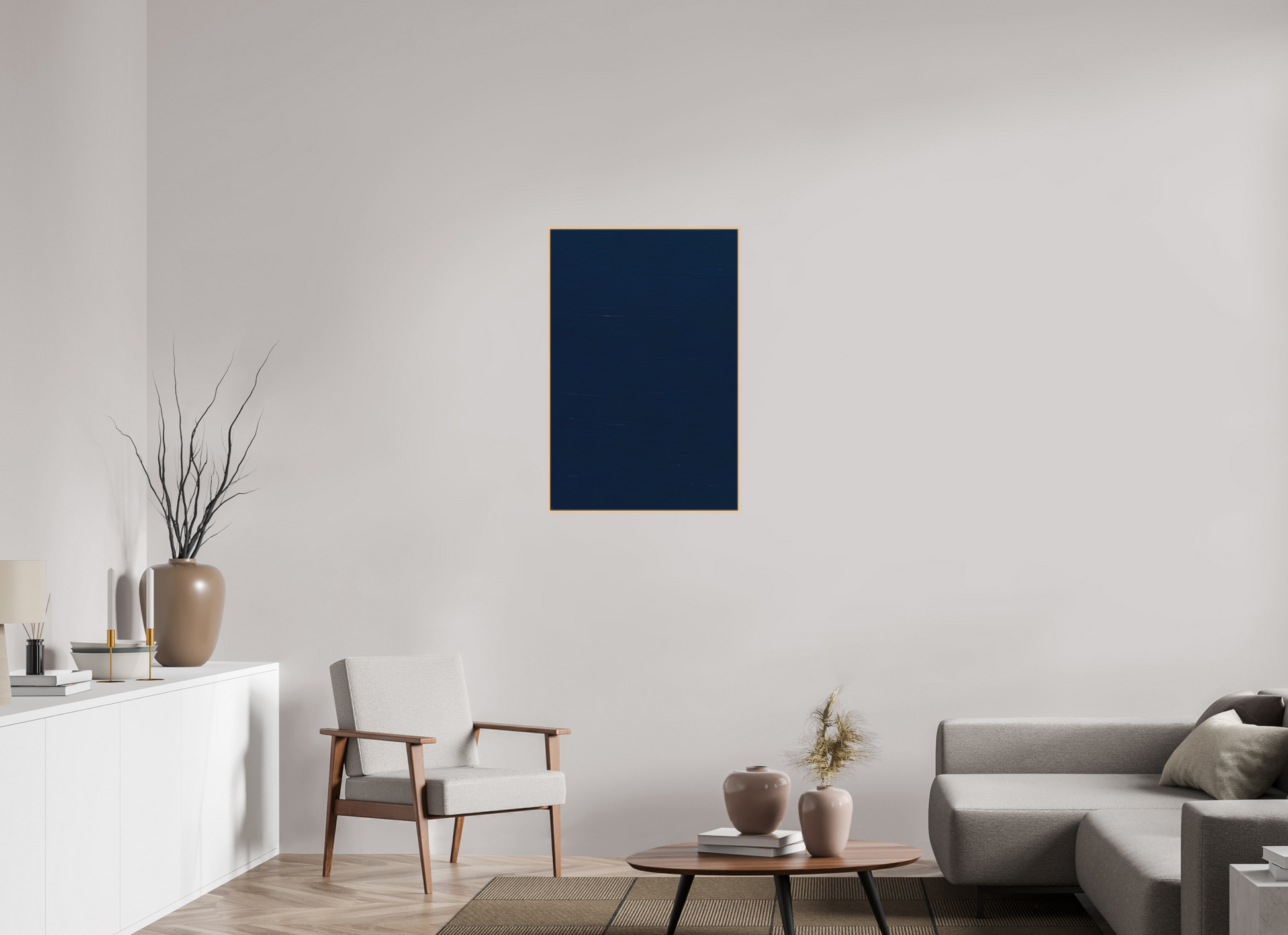 60 x 90 cm, Forex, gerahmt Ahornholz Natur Midnight Continuum